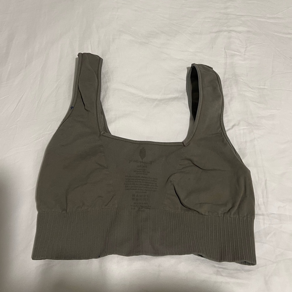 FP Movement by Free People Khaki Sports Bra